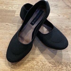 Womens STEVEN by Steve Madden Bandour Black Knit Loafer Ballet Flat Size 10.